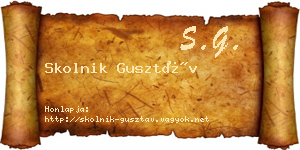 Skolnik Gusztáv névjegykártya