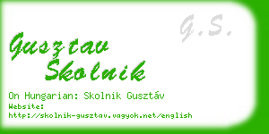 gusztav skolnik business card