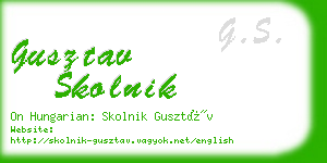 gusztav skolnik business card